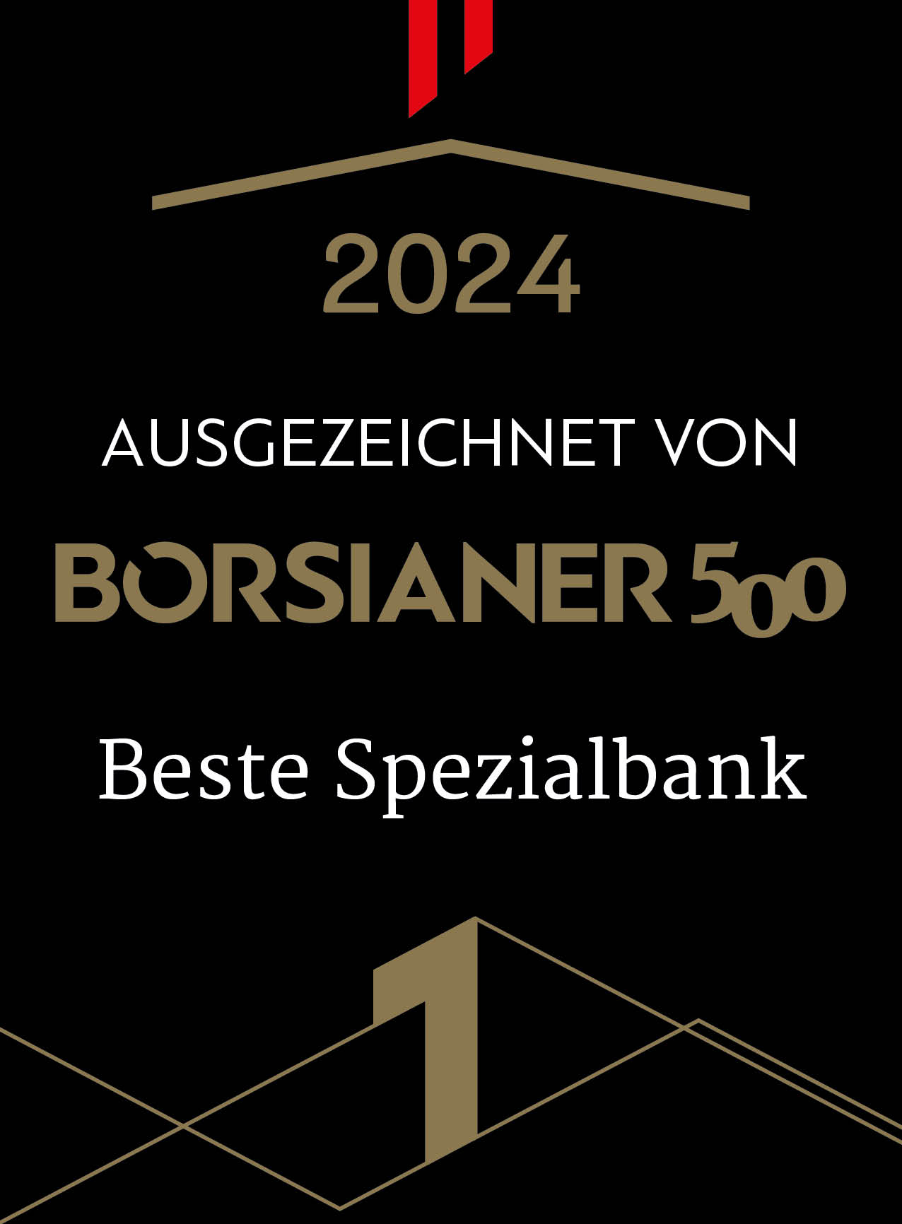 Gütesiegel von Börsinaner: Beste Spezialbank 2024